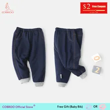 COBROO/штаны для маленьких мальчиков джинсы с имитацией хлопковая одежда для малышей длинные леггинсы детские штаны для мальчиков от 1 до 4 лет, CW820005