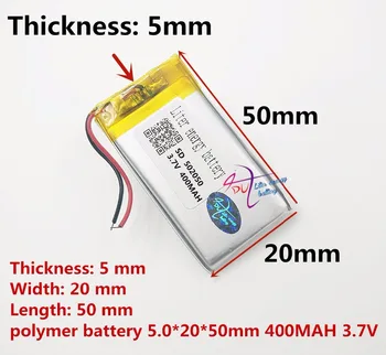 

China Shenzhen Factory Li-po rechargeable 3.7V 400mah 502050 PCB and wire battery Rechargeable batteries