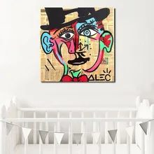 Alec Monopolies Picasso Canvas Painting Print Living Room Home Decoration Modern Wall Art Oil Painting Poster Pictures Artwork