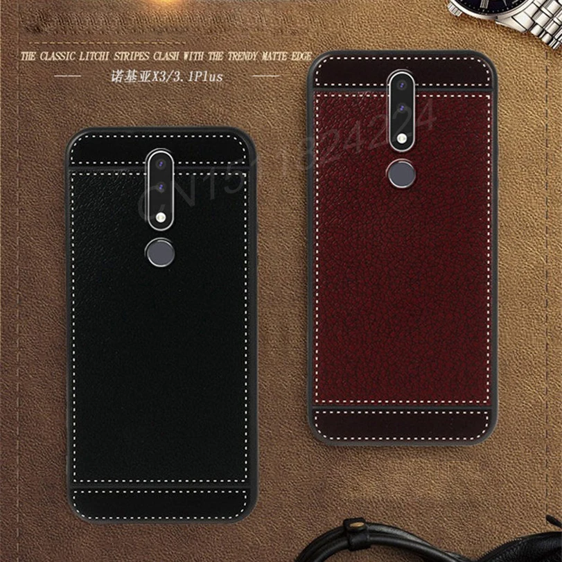 Case For Nokia 3.1 Plus Pattern PU Leather Soft TPU Silicone Back Cover Cases For Nokia X3 Fundas TA-1104 TA-1117 (2)