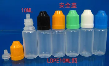 

10ml Lot 2500 Pcs LDPE Bottle Store Most Liquids EYE DROPS with Childproof Cap