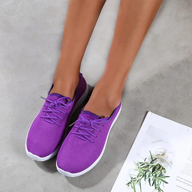 

Drop Shipping SHUJIN 2019 Autumn Women Breathable Sneakers Outdoor Running Shoes Mesh Canvas Shoes Light Bottom Casual Shoes