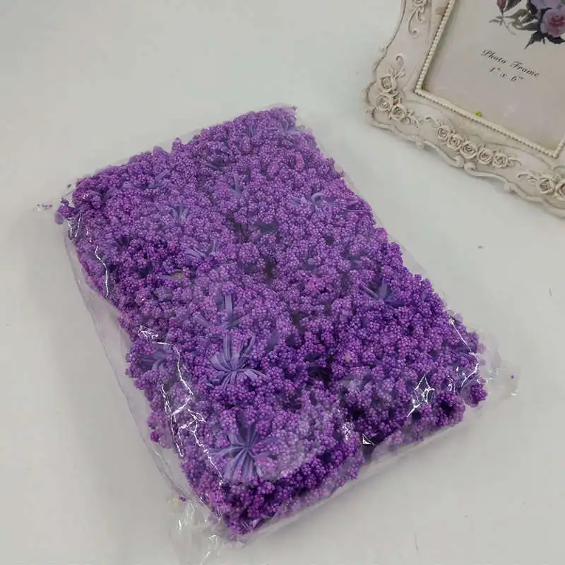 12 шт. por atacado em todo o ceu эштрела da flor DE Lis Алхо-пемзы DE flores DE guirlandas Criativo Acessórios grinalda - Цвет: purple