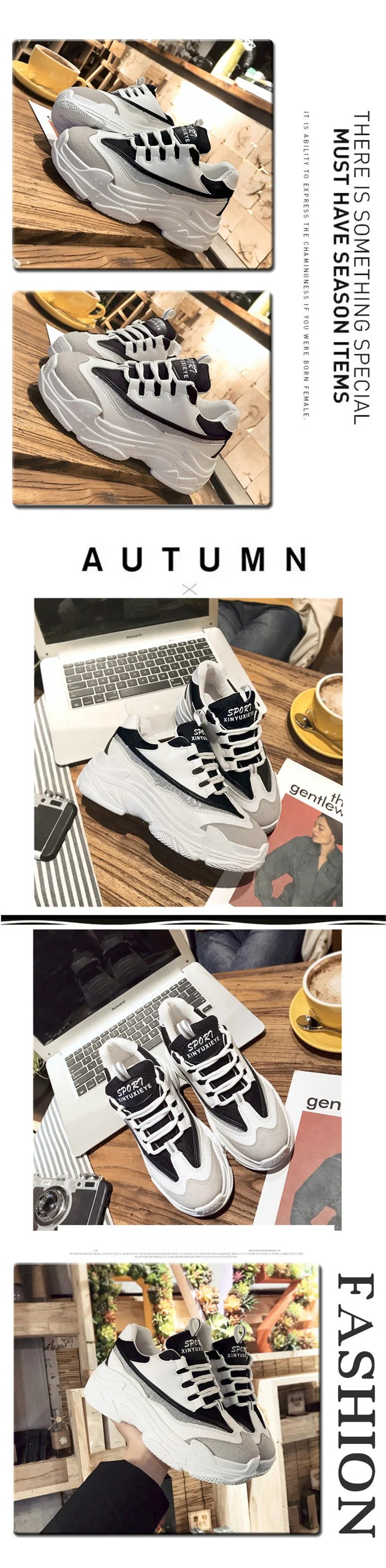 2019 Новая женская обувь дикая Платформа каблуки сетка дышащая обувь для мужчин Женская прогулочная обувь Черный Белый буквы кроссовки