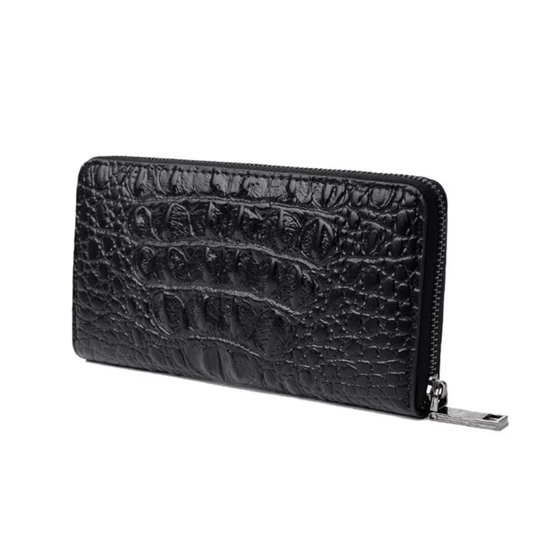 

New Long Wallet Crocodile Women Men Wallets PU Leather Purse Men's Clutch Wallets Fashion Zipper Wallet Coin Bags