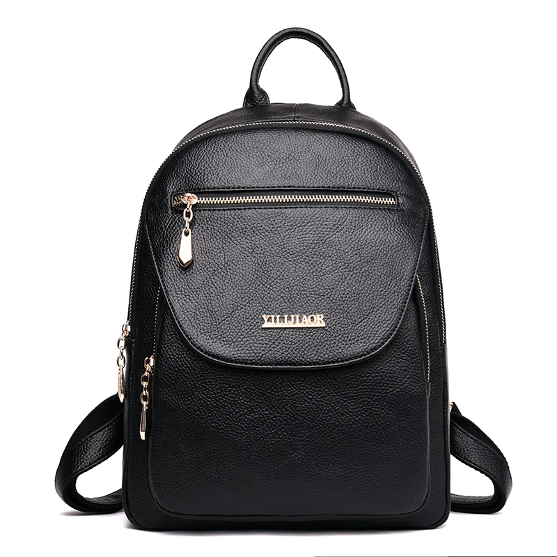 Mochilas de cuero para las mujeres 2018 de gran capacidad viaje mochila mujer Mochilas señoras mochila marca de lujo Casual Daypack nuevo