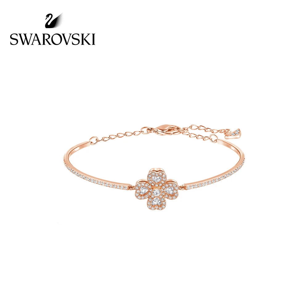 

Original genuine swarovski DEARY fashion Rotating four-leaf clover bracelet Woman's crystal bracelet 5235027