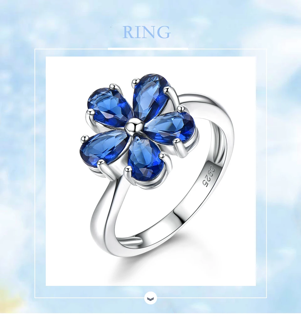 UMCHO Created Nano Sapphire 925 sterling silver rings for women EUJ091S-1 -pc (1)