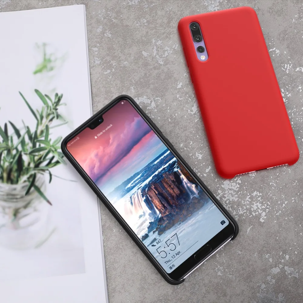 

For huawei p20 Case capa NILLKIN Liquid Smooth Silicone case For huawei p20 pro cover luxury protection bags 5.84'' & 6.1''