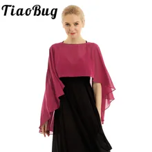 Женская шифоновая Свадебная накидка мягкая легкая Высокая Низкая шаль Свадебные накидки Болеро Свадебная длинная шаль и накидка s вечерняя накидка