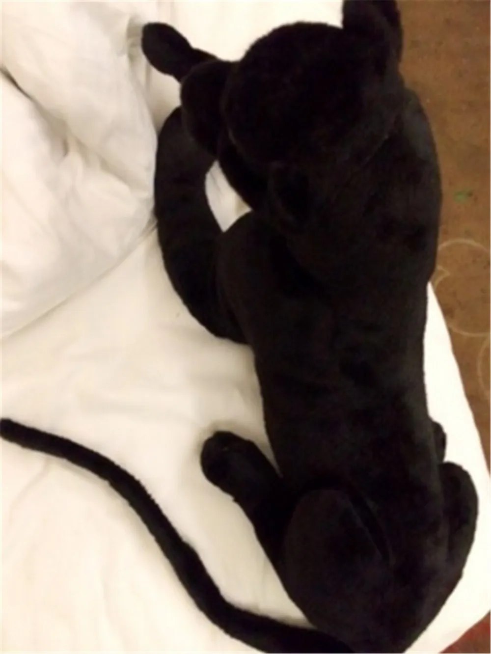 simulation lying leopard animals plush toy stuffed realistic black panther doll kids gifts8