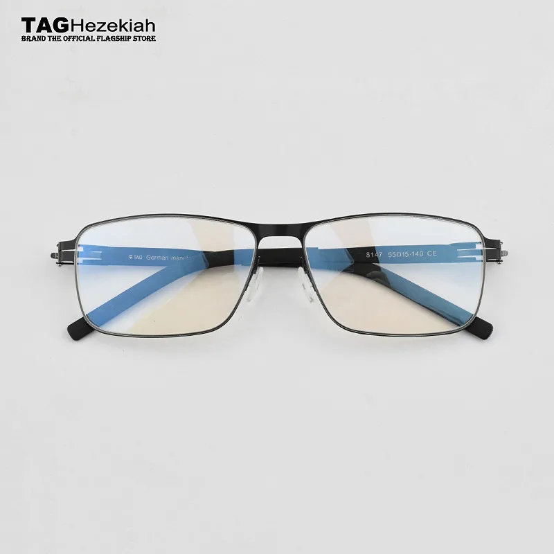 

TAG Brand Germany Stainless Steel metal frame Glasses Men Square Myopia prescription eyewear optical eyeglasses frame spectacle
