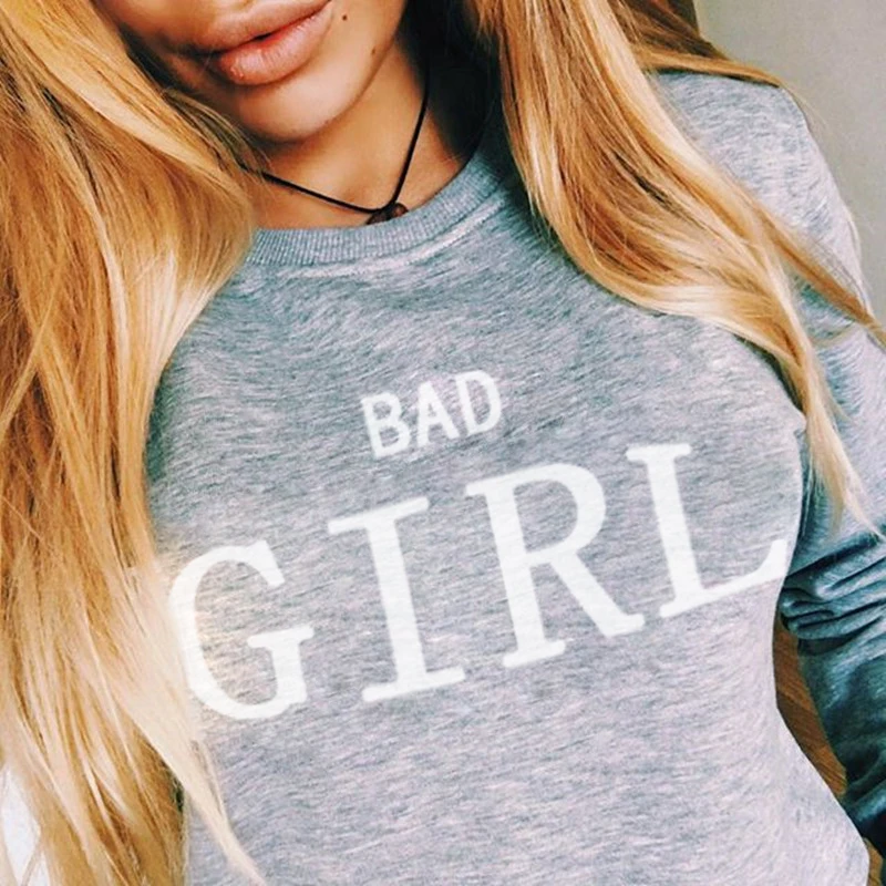 

New InsBOSS Alphabet Printed Long Sleeve Ladies'Wear