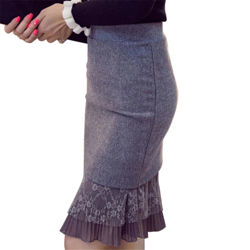 Сексуальная Bodycon Тонкий Кружево Лоскутная юбка 2017 г. новинка из весенней