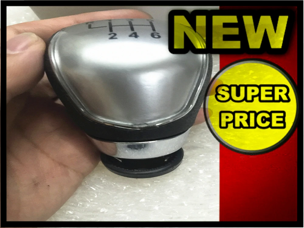 

6 Speed Car Gear Shift Knob With Siver Cap For Ford Focus Fiesta MK7 C-max diameter 12mm