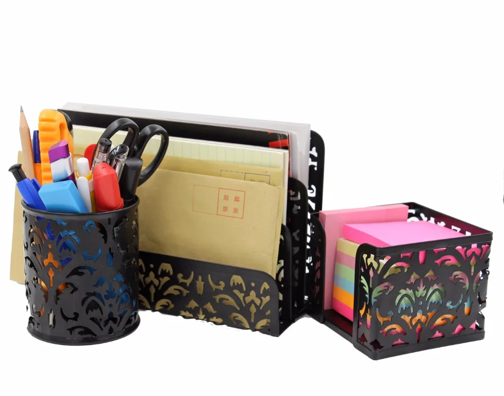 EasyPAG 3 in 1 Desk Organizer Executive Office Set Letter Sorter Holder