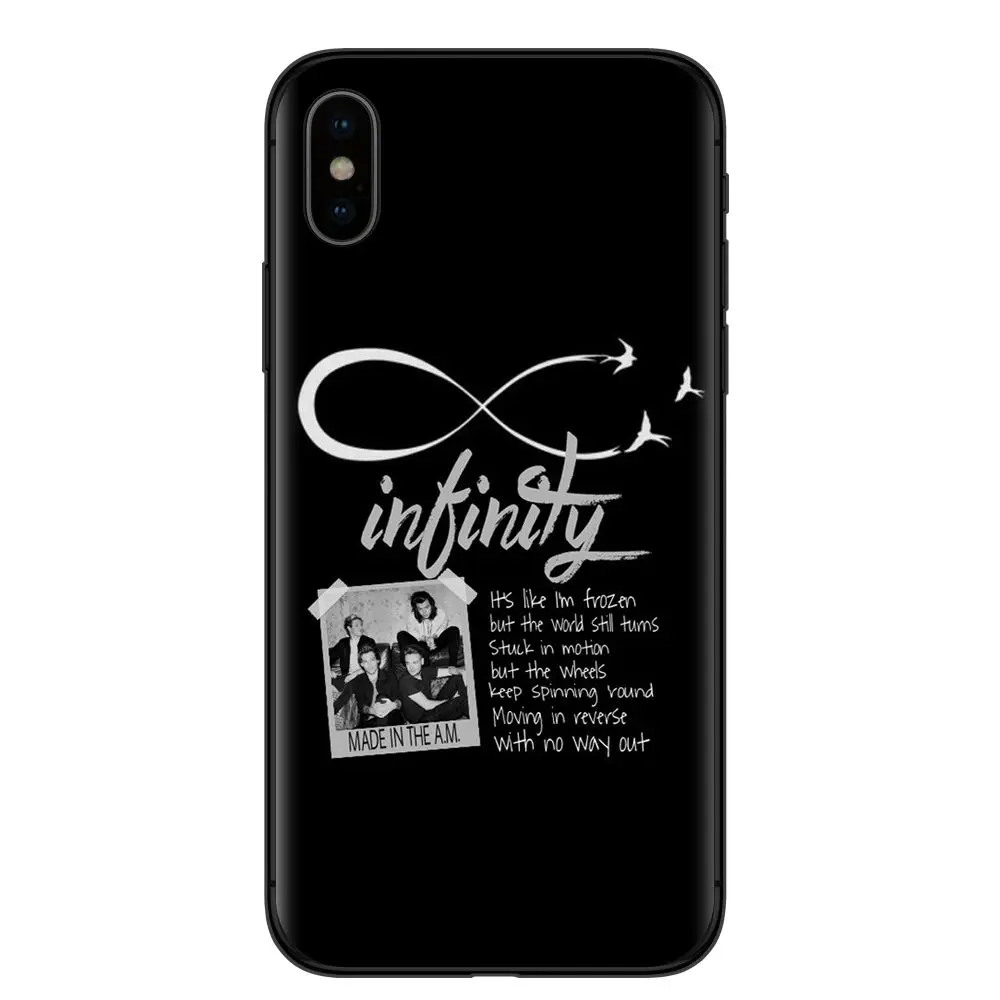 RUIXKJ One Direction Tattoos Harry Styles чехлы для телефонов для iphone 5S SE 6 6S 7 7Plus 8 8 Plus X мягкий черный силиконовый чехол - Цвет: T2495