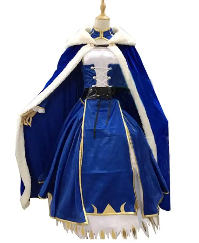 Artoria Pendragon Saber Косплей Fate grand order Stay Night UBW Zero карнавальный костюм плащ наряд на