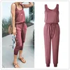 New Arrival Sexy Off Shoulder Sleeveless Lace Up Belts Jumpsuits Summer Women Solid Casual Pockets Long Rompers Women Jumpsuits ► Photo 3/6