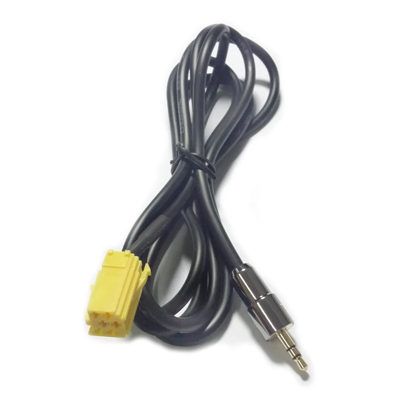 Car Radio Aux Cable Audio Adapter ISO 6pin to 3.5MM Jack Connector for