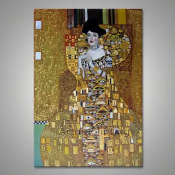 

Wall decoration pictures Gustav Klimt Oil painting on Canvas Hand painted The Kiss Paintings For Living Room