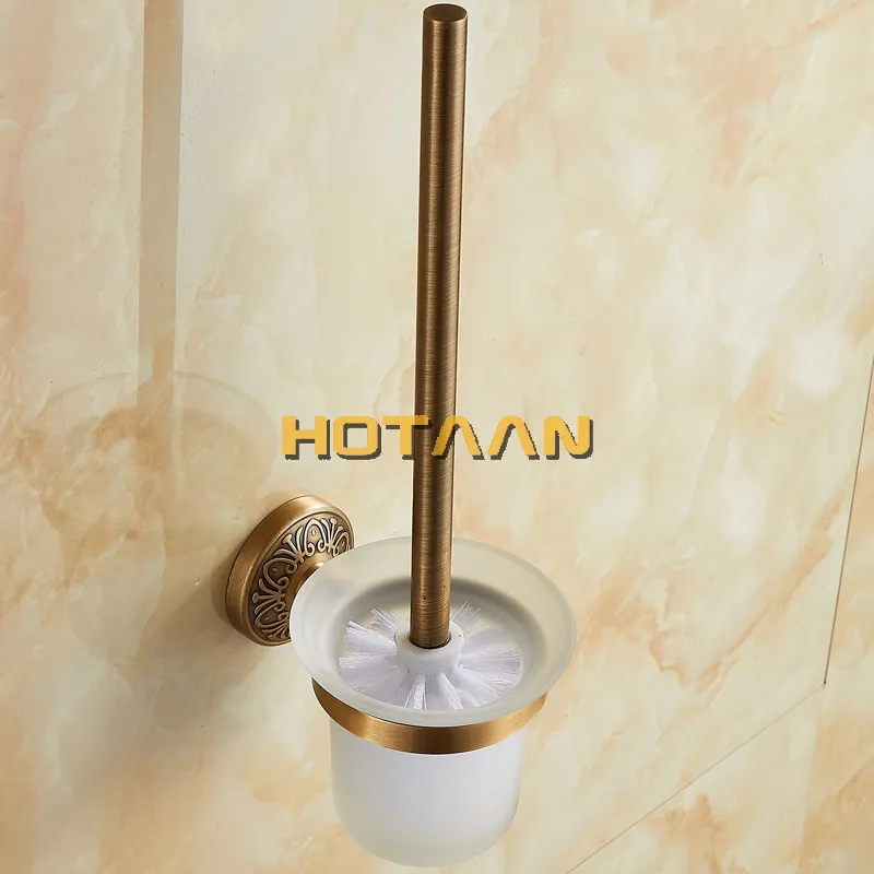Online Soporte de cepillo de baño antióxido de aluminio sólido montado en la pared Color latón antiguo para accesorios de baño Set de productos de baño
