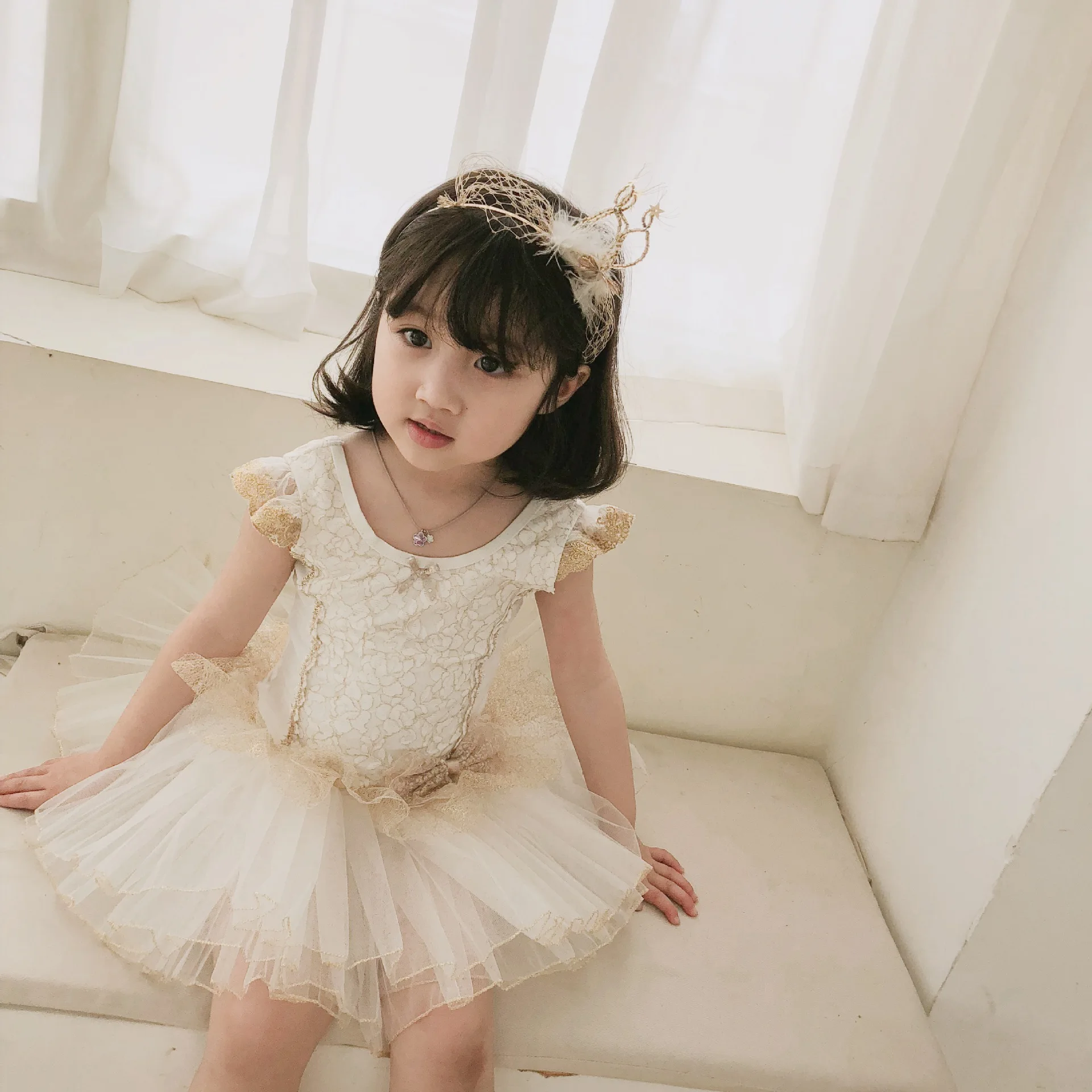 Коллекция года, весенне-летнее платье для маленьких девочек Пышное многослойное платье-пачка в стиле ретро, с кружевами, в стиле ретро детский подарок на день