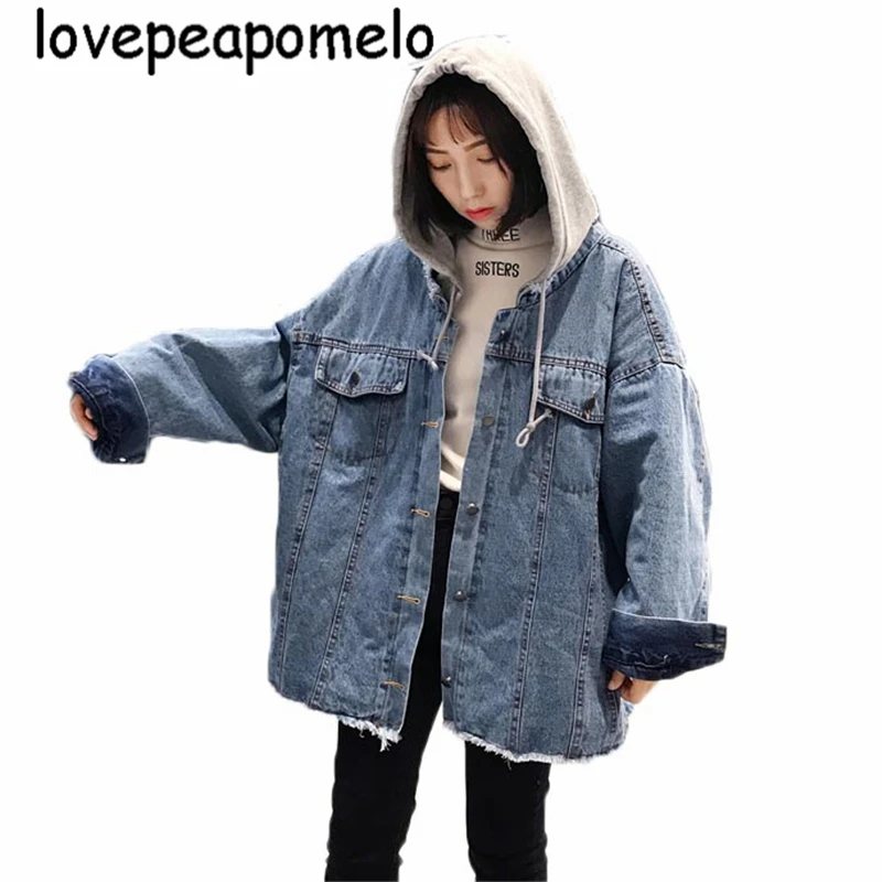 

Spring And Autumn Jacket Loose Women's Costumes Large Size Streetwear Women's Jeans Coat Big Size Batwing Sleeve Outwear J354