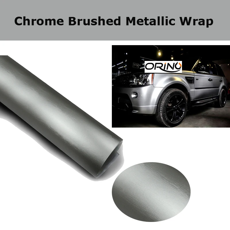 Gray Chrome Matt Brushed metallic Vinyl Wrap For Car Wrap Film With Air