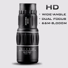 Двойной фокус 16x52 Монокуляр Camflage с покрытием Оптика Объектив для улицы Водонепроницаемый Путешествия Спорт Охота HD зум телескоп