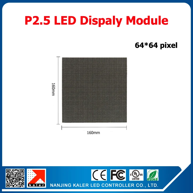 

TEEHO P2.5 RGB LED display module 160*160mm 64*64 pixels 1/32 scan high bightness led video wall indoor