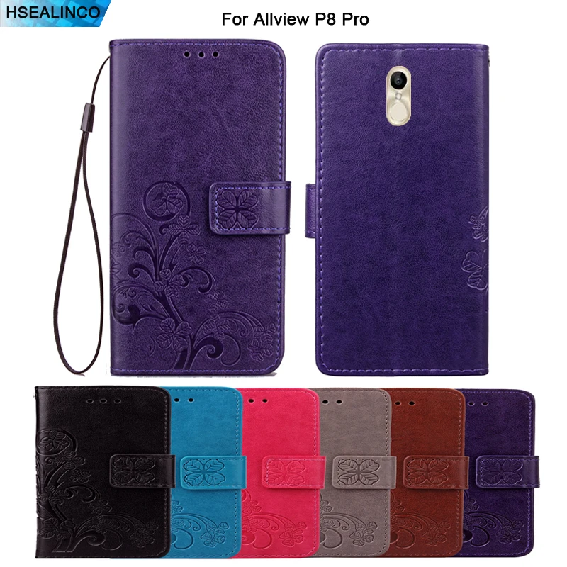 

HSEALINCO Wallet Case For AllView P8 Pro PU Leatehr Flip Magnetic Cover With Strap Embossing Mobilephone Bag