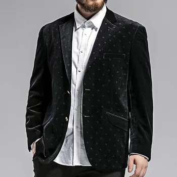 

Men Big Clothes Loose Male Wedding Single Corduroy velvet Suit Coat Casual Super Large Jacket High Quality Size3XL-6XL 7XL