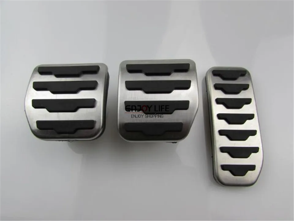 3pcs MT Stainless Steel Gas Fuel Brake Clutch Foot Pedal Cover For LR