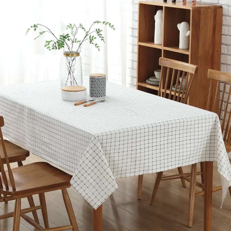 Cheap Price Plaid Table Cloth Canvas Plaid Tableclothin Tablecloths