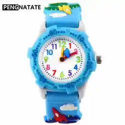 PENGNATATE детские часы 3D Fighter мультфильм вращать часы для мальчиков милый подарок Мода студенческий детский силиконовый браслет наручные часы