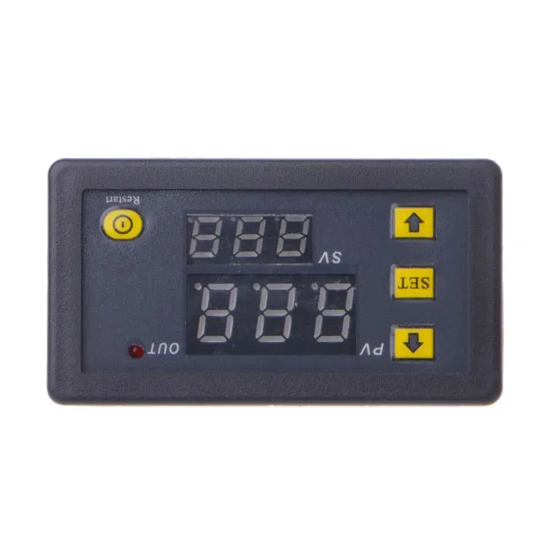 

Timer Delay Relay Module Dual Digital LED Display Time Switch 0-999s 0-999m 0-999h Adjustable