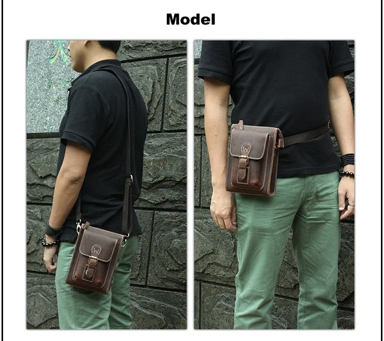 Woosir Genuine Leather Man Messenger Bags