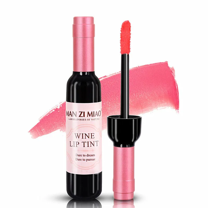 New Arrival Wine Red Korean Style Lip Tint Baby Pink Lip For Women Makeup Liquid Lipstick Lip gloss red lips Cosmetic Hot