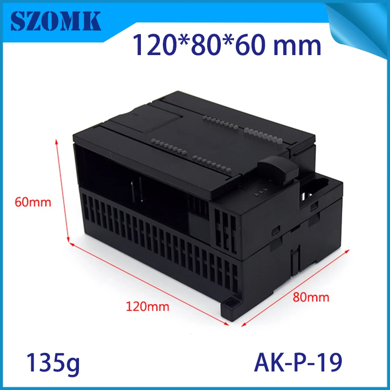 10 шт. PLC промышленные корпуса 120*80*60 мм пластик abs din рейка распределительный корпус