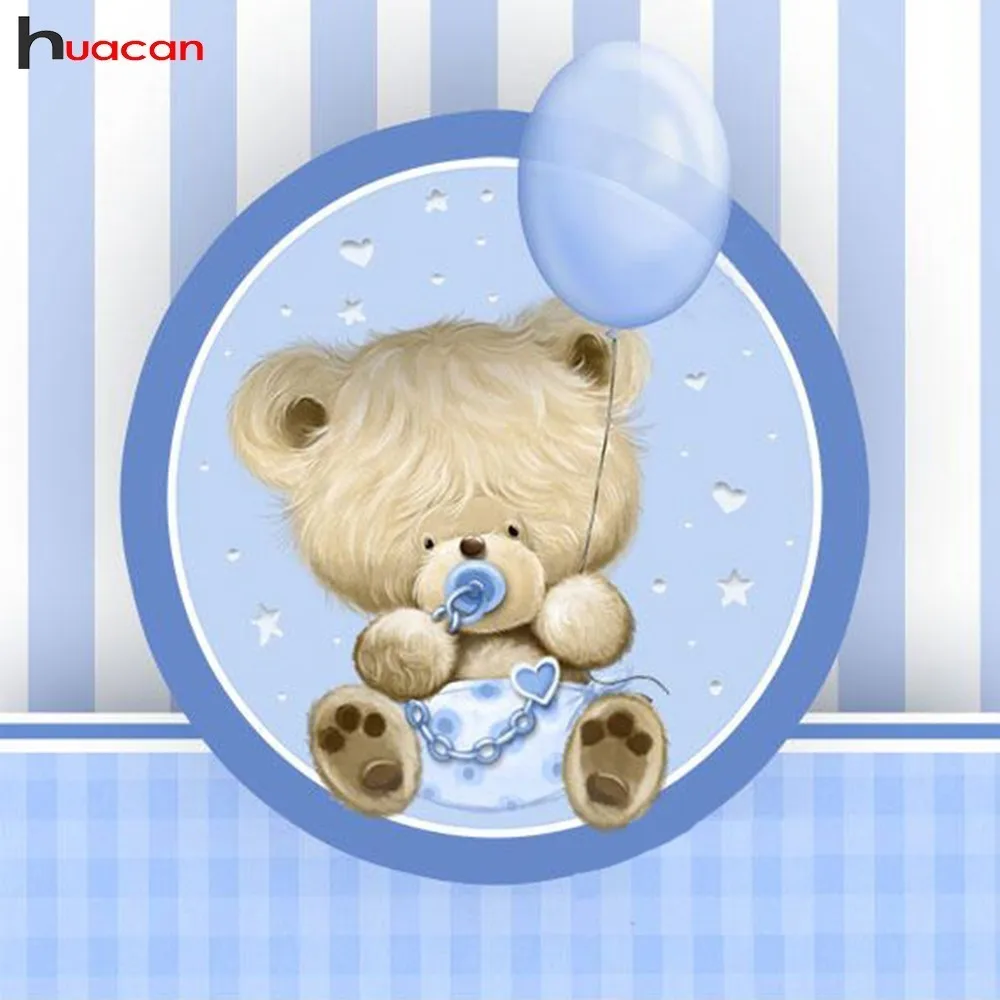 

HUACAN Diamond Mosaic Bear Embroidery Decoration Home DIY Diamond Painting Cartoon Full Square New Arrival Gifts