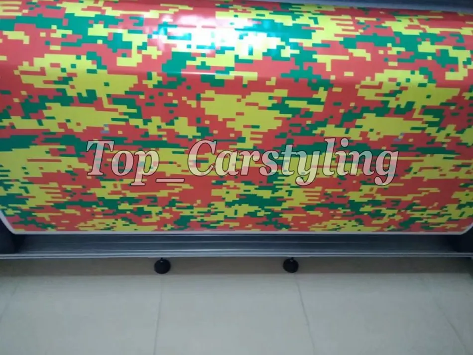 pixed camo digital Tiger car wrapping covering with air bubble free (10)
