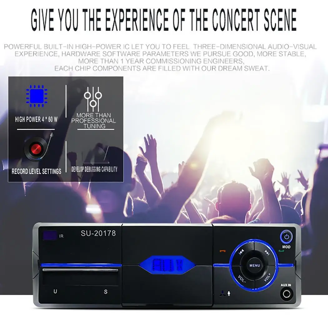 Автомобильный Mp3 плеер FM Радио Bluetooth громкой связи TF USB AUX автомобильный