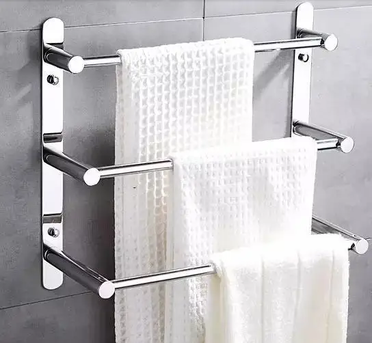 taille : 40cm porte-serviettes en acier inoxydable SUS 304 salle de bains WC bar mural simple installation percée 9 tailles Barre porte-serviettes 
