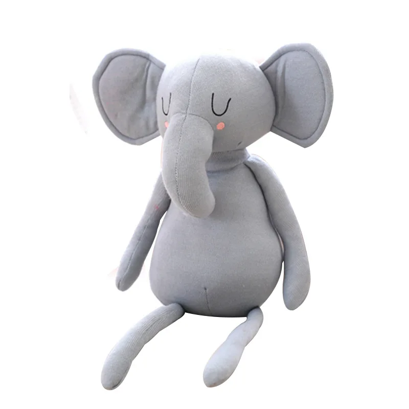 Baby Comfort Elephant Rabbit Plush Doll Infant Appease Playmate Baby Pillow Anti stress Toy Gift for 5