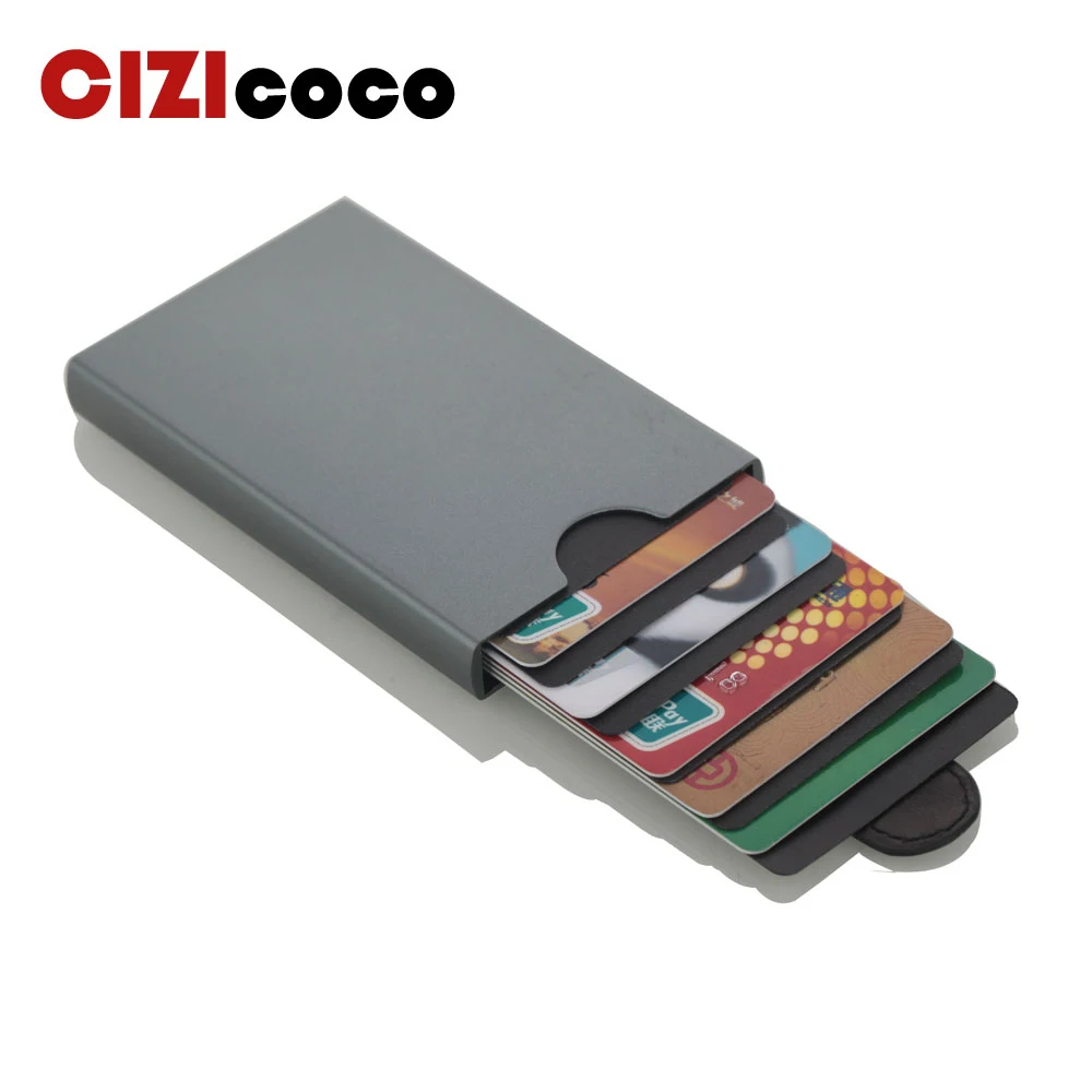 

2019 Aluminium Alloy Card Holder Anti-Rfid Blocking Credit Card Holder ID Bank Card Case Rfid Protection Metal Card Id Wallet