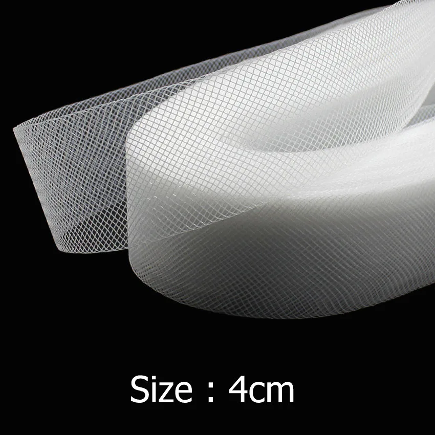 [IuBuFiGo] 1,"(4,0 см) Плоский жесткий простой Кринолины из конского волоса коса для женщин шляпа 100 Ярд/лот#2 цвета