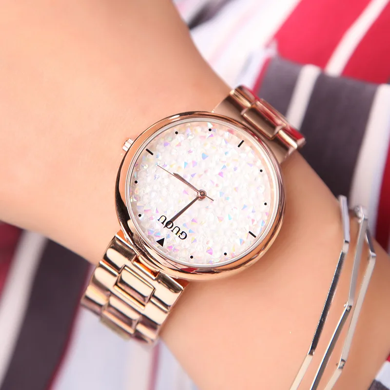 

Luxury Diamond Watch GUOU Brand Women Watches Fashion Shiny Rhinestone Women's Watches Clock saat relogio feminino gift
