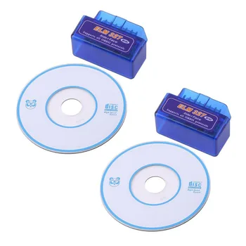 

2pcs/set Super Mini ELM327 V2.1 OBD2 II Bluetooth Auto Scanner Portable OBDII 2 Car ELM 327 Tester Diagnostic Tool