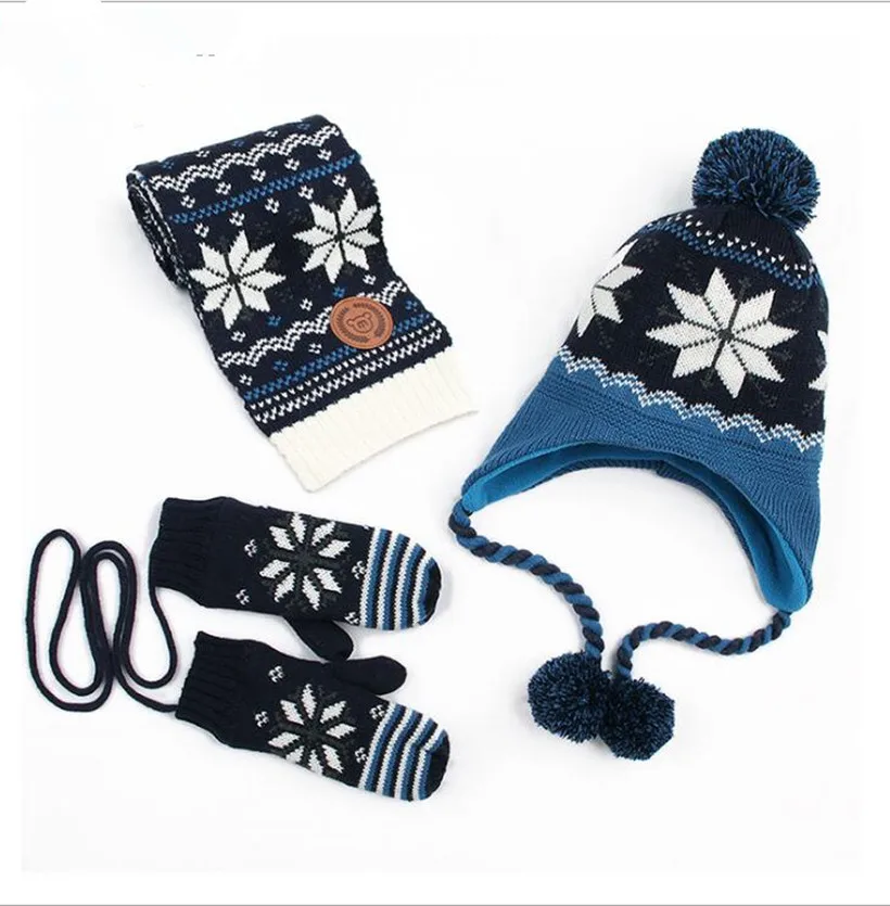 Knitted Baby Hat Winter Christmas Infant Toddler Hat Set Gloves + Scarf +Hat 3Pcs Fleece Warm Pompom Boys Cap Baby Girl Hats цена Knitted Baby Hat Winter Christmas Infant Toddler Hat Set Gloves + Scarf +Hat 3Pcs Fleece Warm Pompom Boys Cap Baby Girl Hats цены онлайн